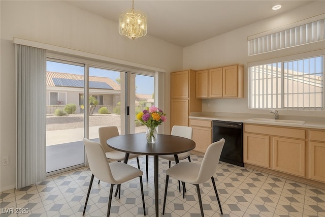 10724 Windledge Ave, Las Vegas, NV 89134 - dining area featuring a chandelier