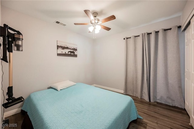 6552 Sweetzer Way, Las Vegas, NV 89108 - bedroom with wood finished floors and ceiling fan