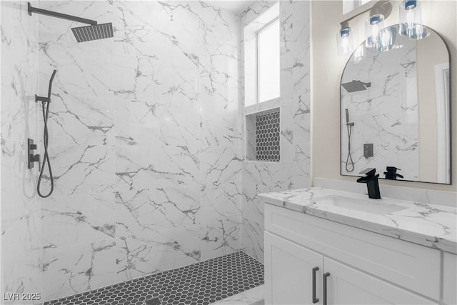 2118 High Mesa Dr, Henderson, NV 89012 - full bathroom with vanity and a marble finish shower