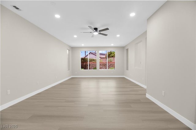 2118 High Mesa Dr, Henderson, NV 89012 - empty room with ceiling fan, light wood-type flooring, and recessed lighting