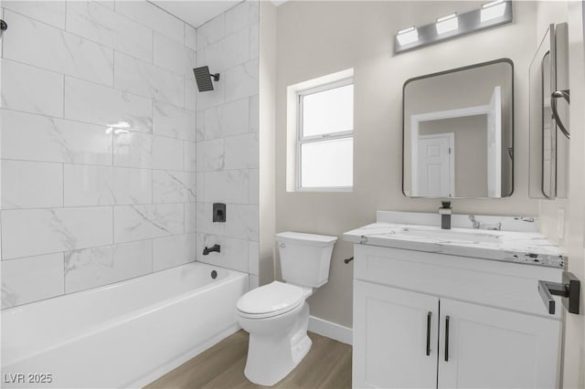 2118 High Mesa Dr, Henderson, NV 89012 - bathroom featuring vanity, wood finished floors, and tub / shower combination