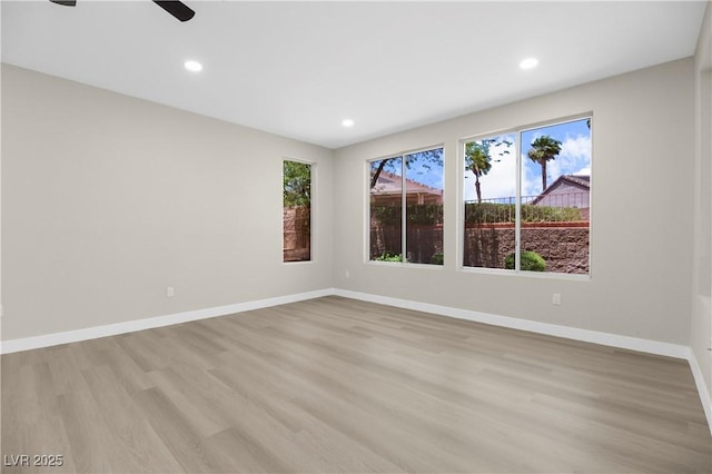 2118 High Mesa Dr, Henderson, NV 89012 - spare room with light wood-style flooring, recessed lighting, and ceiling fan