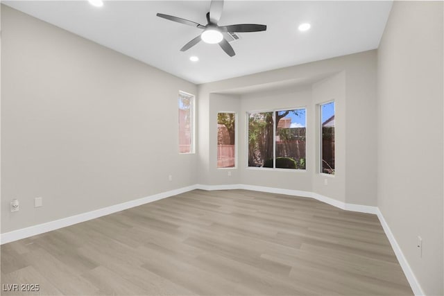 2118 High Mesa Dr, Henderson, NV 89012 - spare room with ceiling fan, light wood finished floors, and recessed lighting