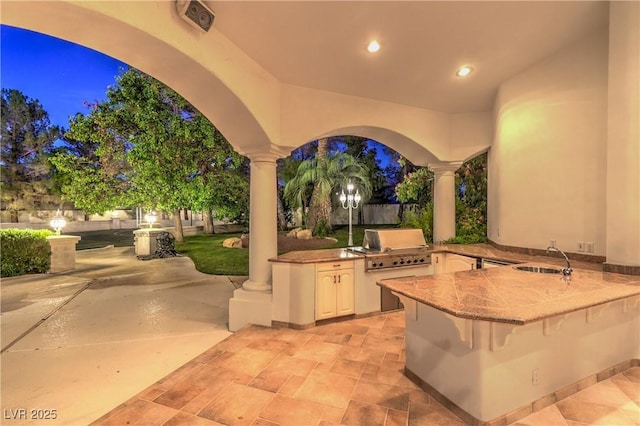 8021 Obannon Dr, Las Vegas, NV 89117 - view of patio featuring area for grilling and a sink