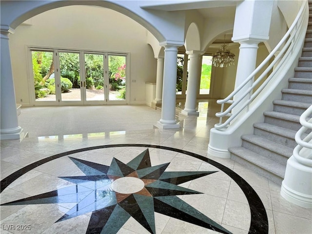 8021 Obannon Dr, Las Vegas, NV 89117 - lobby with a towering ceiling and stairway