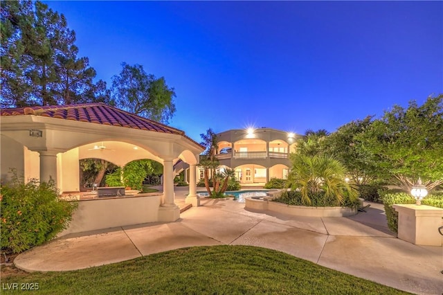 8021 Obannon Dr, Las Vegas, NV 89117 - patio / terrace with a gazebo, a patio area, and an outdoor kitchen