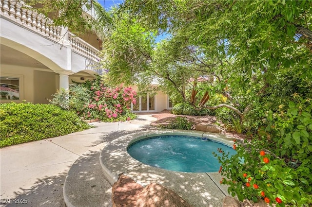 8021 Obannon Dr, Las Vegas, NV 89117 - view of pool featuring french doors