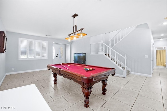1141 Brent Park Ct, Henderson, NV 89002 - playroom with light tile patterned floors, billiards, and recessed lighting