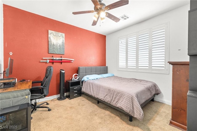1141 Brent Park Ct, Henderson, NV 89002 - carpeted bedroom featuring a desk and ceiling fan