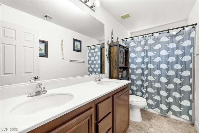 1141 Brent Park Ct, Henderson, NV 89002 - bathroom featuring double vanity and a shower with shower curtain