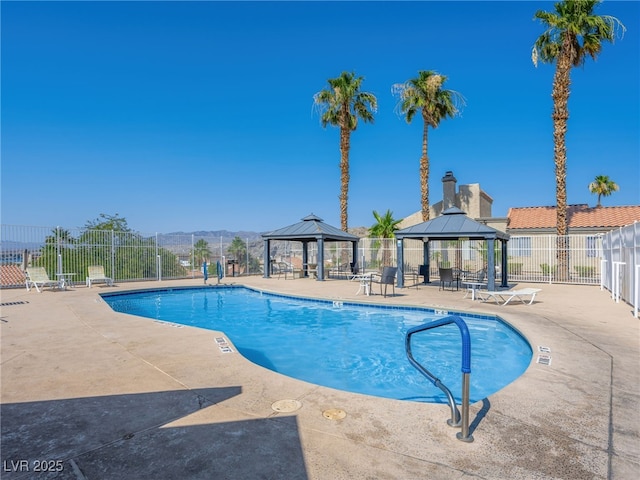 2214 Pebble Creek Ln, Laughlin, NV 89029 - community pool featuring a gazebo and a patio