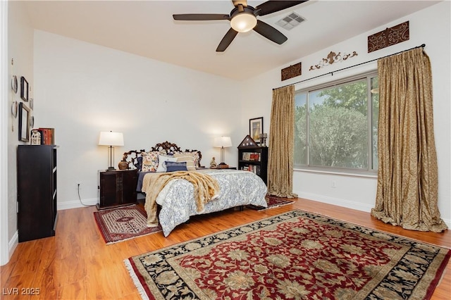 7209 Millerbird St, North Las Vegas, NV 89084 - bedroom featuring light wood-style flooring and ceiling fan