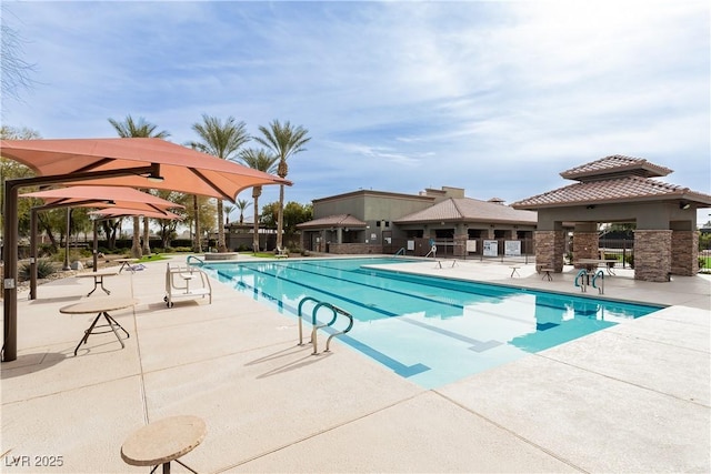 7209 Millerbird St, North Las Vegas, NV 89084 - community pool with a gazebo and a patio