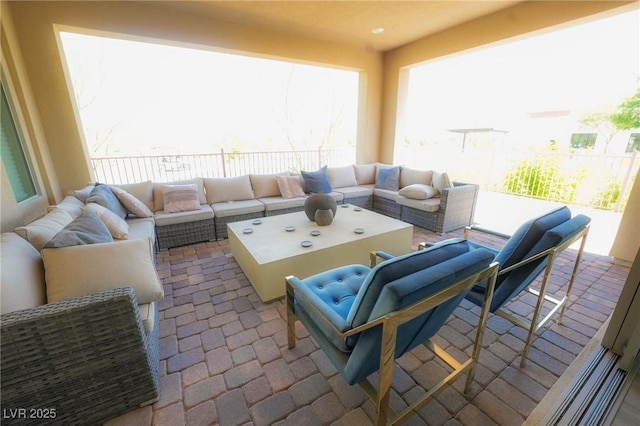 4182 Solace St, Las Vegas, NV 89135 - view of patio / terrace featuring an outdoor living space
