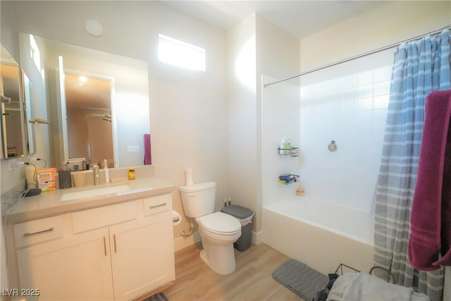 4182 Solace St, Las Vegas, NV 89135 - bathroom featuring wood finished floors, shower / tub combo with curtain, and vanity