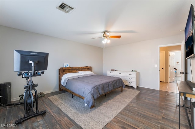 5243 Edna Crane Ave, North Las Vegas, NV 89031 - bedroom with wood finished floors and a ceiling fan