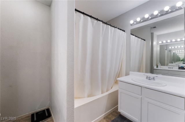 5243 Edna Crane Ave, North Las Vegas, NV 89031 - bathroom with vanity and shower / bath combination with curtain