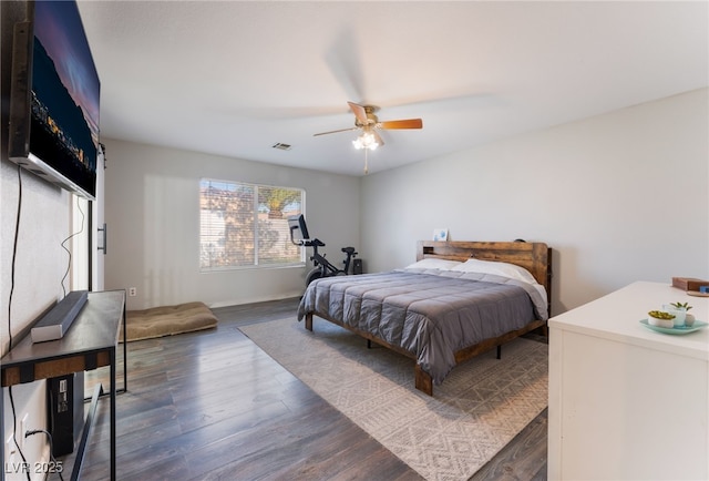 5243 Edna Crane Ave, North Las Vegas, NV 89031 - bedroom featuring wood finished floors and ceiling fan