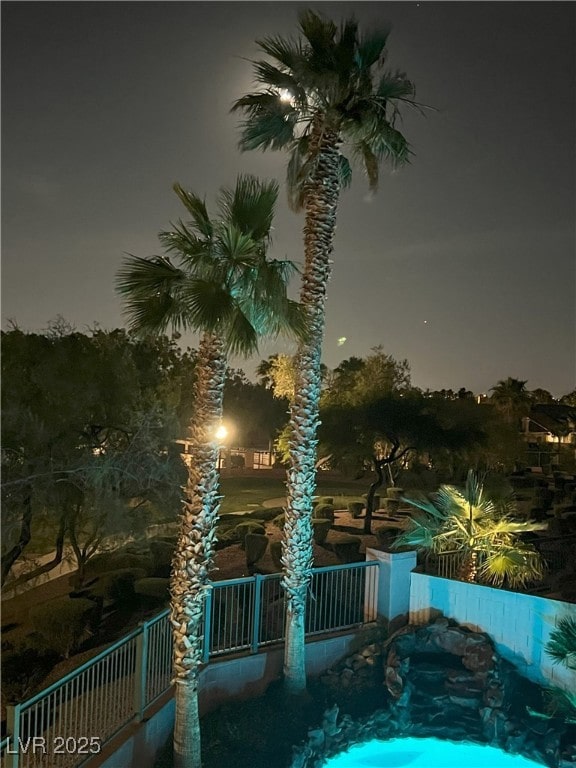 1016 Eaglewood Dr, Las Vegas, NV 89144 - view of pool at night
