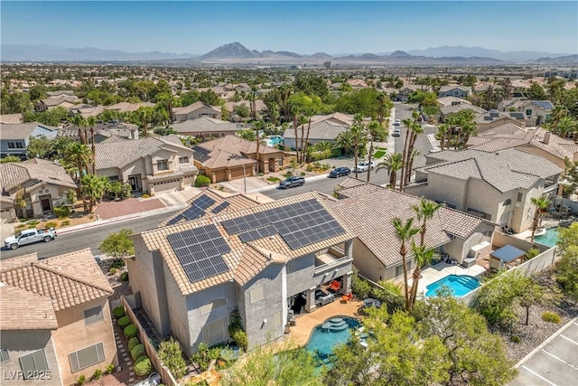 56 Ancient Hills Ln, Henderson, NV 89074 - aerial perspective of suburban area featuring a mountainous background