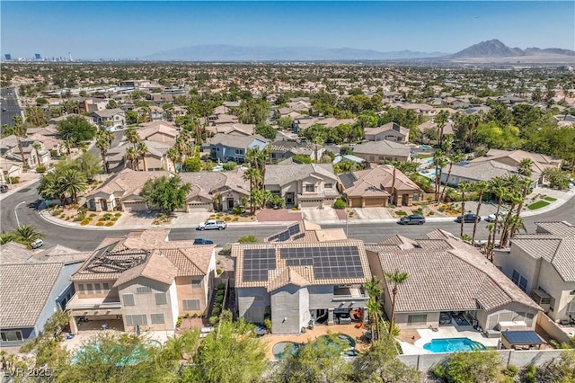 56 Ancient Hills Ln, Henderson, NV 89074 - aerial view of residential area featuring a mountain backdrop