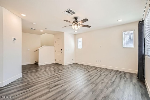 2670 Mango Light Ave, North Las Vegas, NV 89086 - spare room with wood finished floors, recessed lighting, and ceiling fan