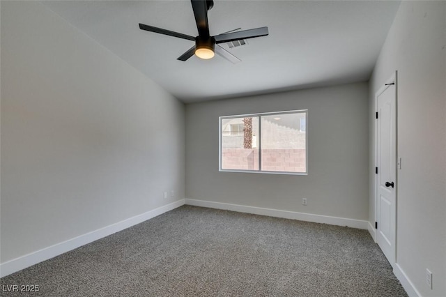 1844 Grand Prairie Ave, North Las Vegas, NV 89032 - carpeted spare room featuring ceiling fan and baseboards