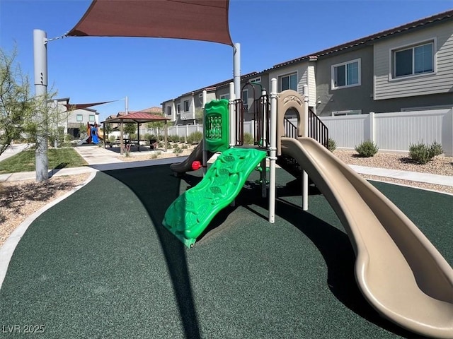 7226 N Decatur Blvd Unit 4, Las Vegas, NV 89131 - communal playground featuring a gazebo and a residential view