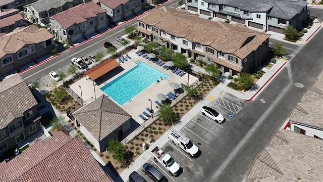 7226 N Decatur Blvd Unit 4, Las Vegas, NV 89131 - aerial perspective of suburban area with a pool area