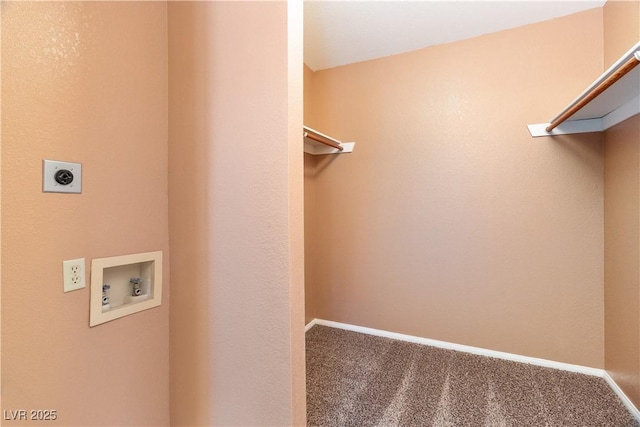 1948 Las Palmas Ln Unit 277, Laughlin, NV 89029 - laundry room with hookup for a washing machine, hookup for an electric dryer, and carpet floors