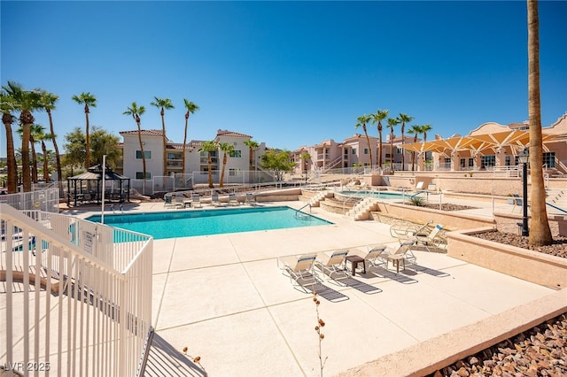 1948 Las Palmas Ln Unit 277, Laughlin, NV 89029 - community pool with a gazebo, a residential view, and a patio