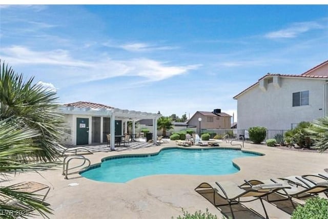 6201 E Lake Mead Blvd Unit 223, Las Vegas, NV 89156 - community pool with a pergola and a patio