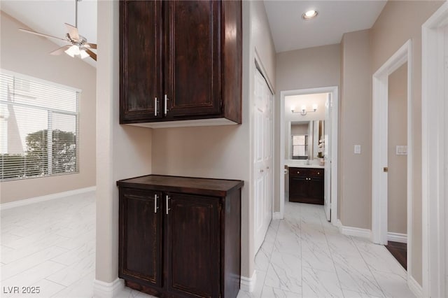 757 Roddenberry Ave, Las Vegas, NV 89123 - hall with light marble finish flooring and recessed lighting