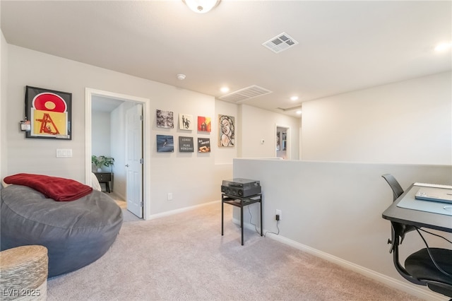 9237 Brayden Bay St, Las Vegas, NV 89178 - sitting room featuring light carpet and recessed lighting