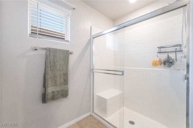 9237 Brayden Bay St, Las Vegas, NV 89178 - full bath with a stall shower and tile patterned floors