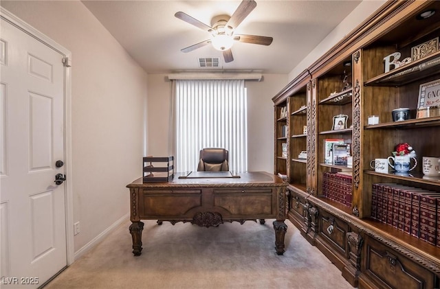 8929 Glenistar Gate Ave, Las Vegas, NV 89143 - office with ceiling fan and carpet