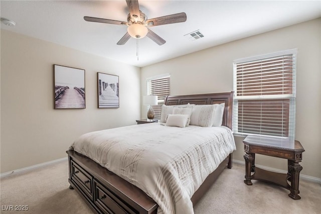 8929 Glenistar Gate Ave, Las Vegas, NV 89143 - bedroom featuring light colored carpet and a ceiling fan
