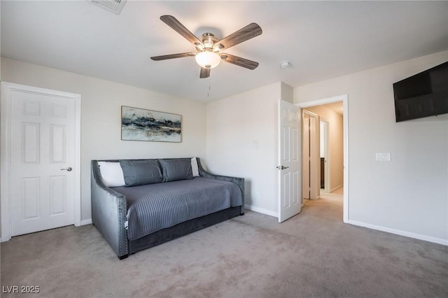 8929 Glenistar Gate Ave, Las Vegas, NV 89143 - carpeted bedroom with baseboards and ceiling fan