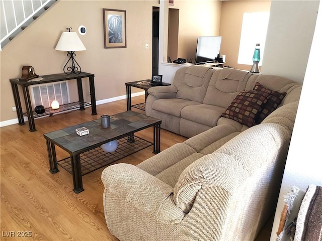 4816 Fiesta Lakes St, Las Vegas, NV 89130 - living room with wood finished floors and stairs