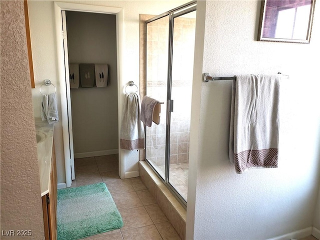 4816 Fiesta Lakes St, Las Vegas, NV 89130 - bathroom with a stall shower and tile patterned floors