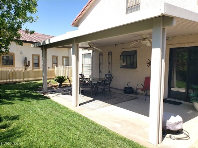 4816 Fiesta Lakes St, Las Vegas, NV 89130 - view of patio / terrace with a ceiling fan