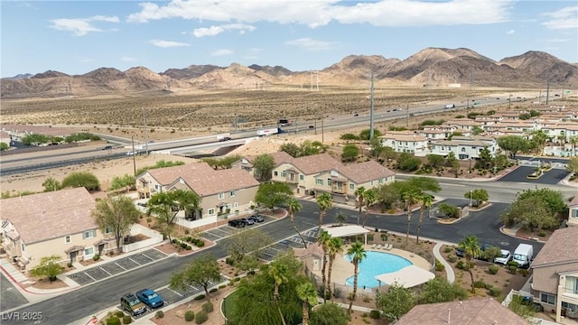 1155 Heavenly Harvest Pl Unit 3, Henderson, NV 89002 - aerial view of residential area with a mountainous background and a pool