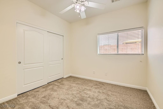 193 Lynbrook St, Henderson, NV 89012 - unfurnished bedroom with carpet, a closet, and ceiling fan