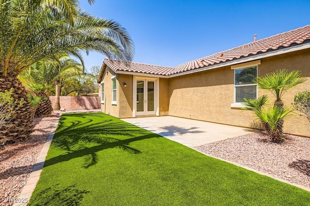 193 Lynbrook St, Henderson, NV 89012 - view of yard with french doors and a patio area