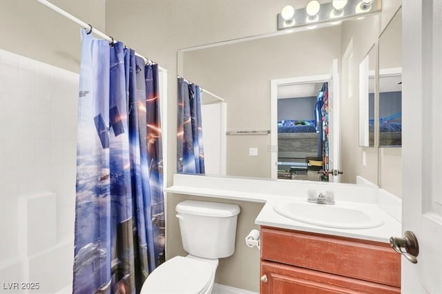 7816 Red Leaf Dr, Las Vegas, NV 89131 - full bath featuring vanity and a shower with curtain