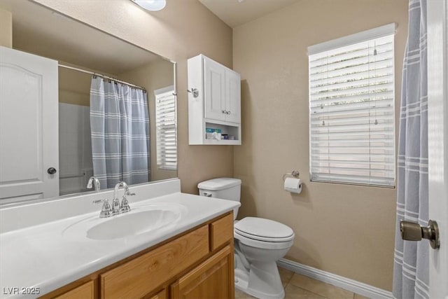 5208 Regena Rose St, North Las Vegas, NV 89081 - full bath with vanity, tile patterned flooring, and a shower with shower curtain