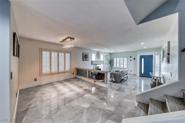 895 Beartooth Falls Ct, Henderson, NV 89052 - living area with marble look tile flooring and recessed lighting
