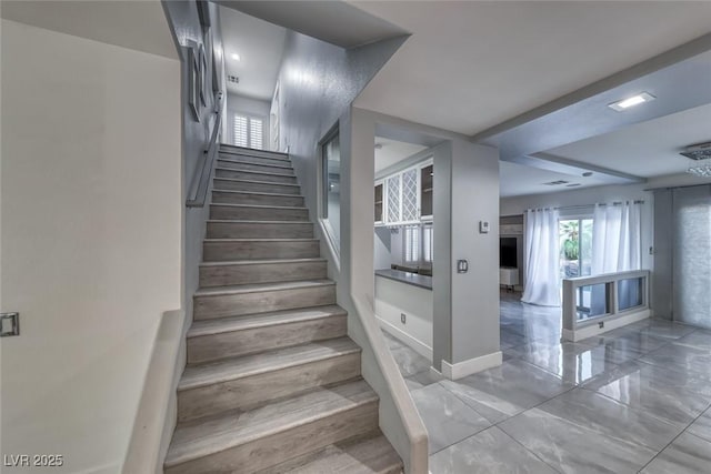 895 Beartooth Falls Ct, Henderson, NV 89052 - stairway featuring baseboards