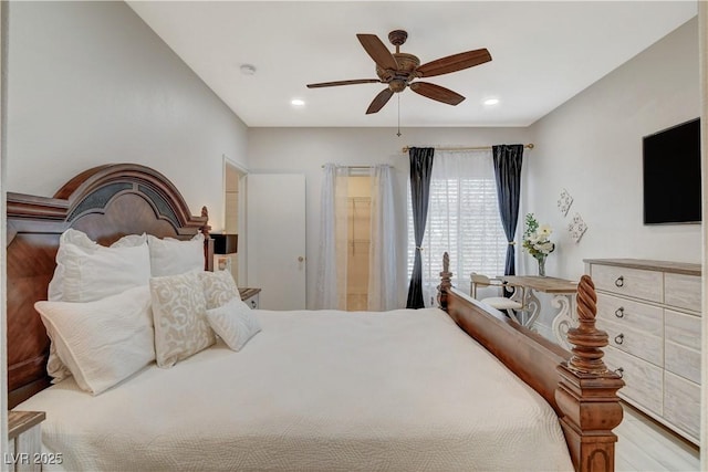 9000 Las Vegas Blvd Unit 2060, Las Vegas, NV 89123 - bedroom featuring wood finished floors, recessed lighting, and a ceiling fan