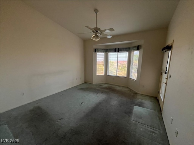 2712 Breakers Creek Dr, Las Vegas, NV 89134 - carpeted spare room featuring a ceiling fan and vaulted ceiling